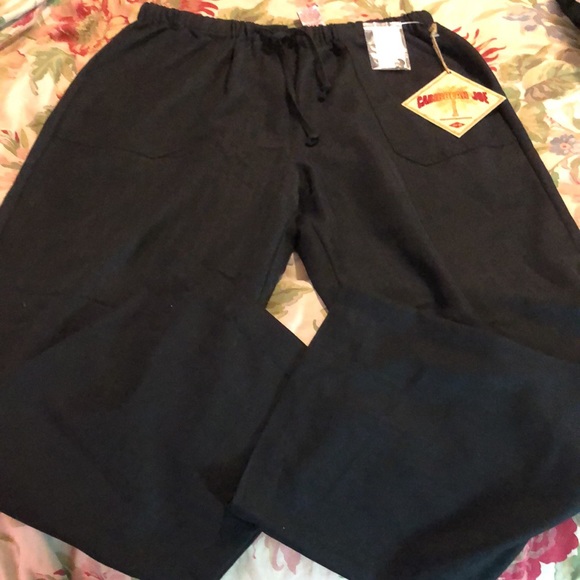 CARIBBEAN JOE Size XL Casual Pant Lounge Tie Waist Monochromatic Stripe $69 NEW - Picture 2 of 11